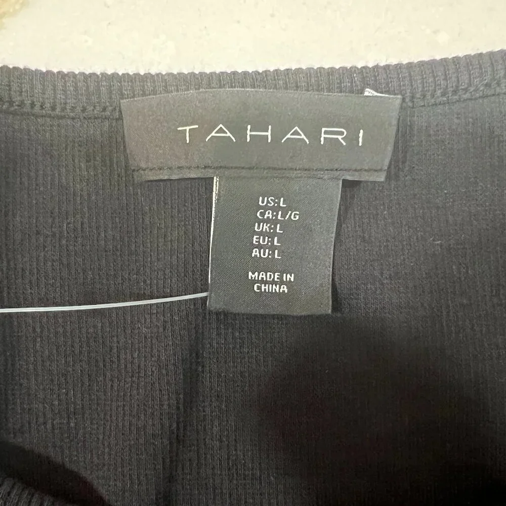 TAHARI, maxi  dress, size Large, color: Black - Picture 6 of 7